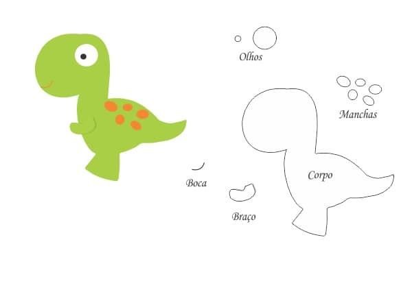 Динозавр из фетра выкройка