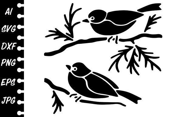 Трафарет птицы