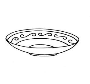 Тарелка раскраска для детей