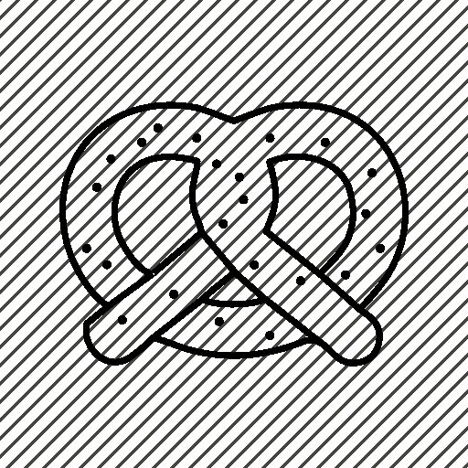 Трафарет крендель