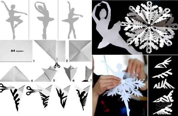 Снежинки из бумаги