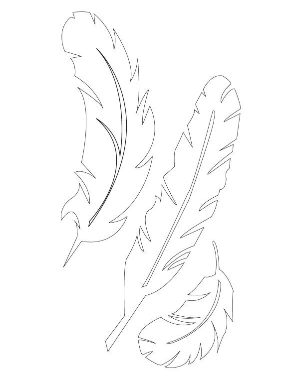 Перо трафарет