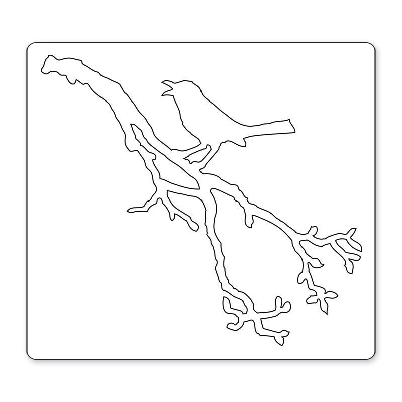 Трафареты на окна ветки дерева