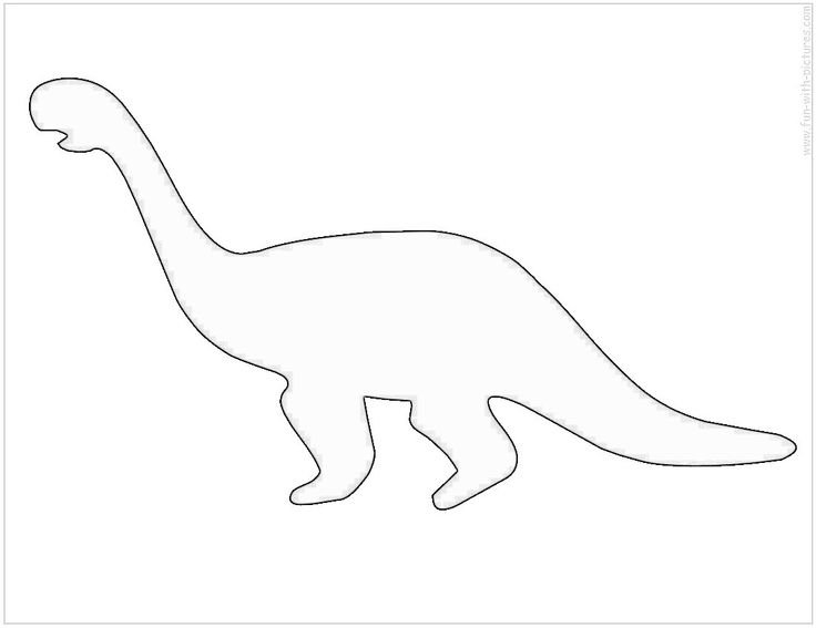 Контур динозавра для вырезания