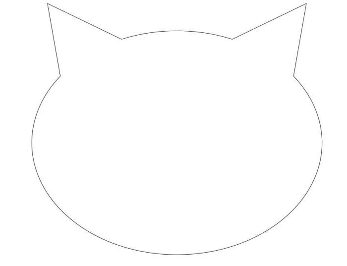 Контур головы кошки