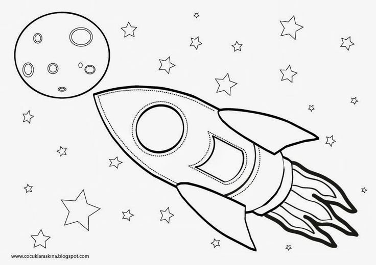 Космос раскраска для детей