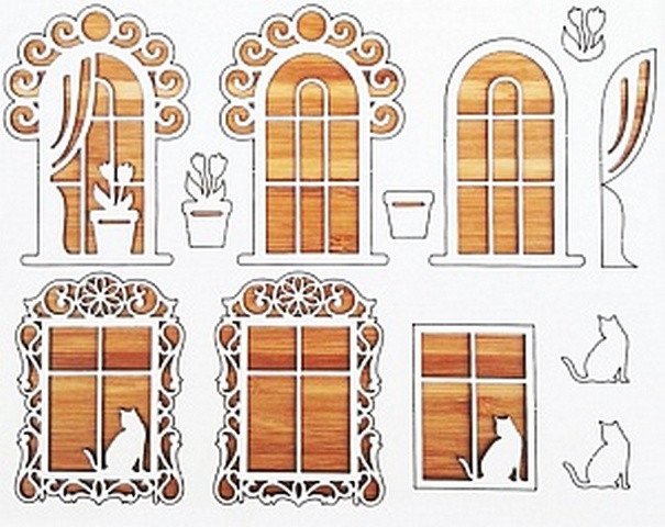 Сказочные окошки для домика