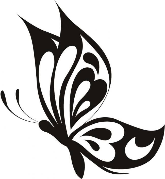 Трафареты бабочек для декора стены