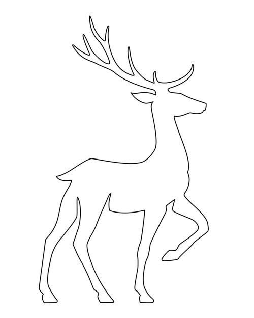 Контур оленя для вырезания
