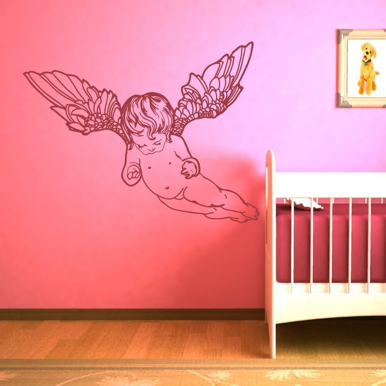 Ангел трафарет на стену