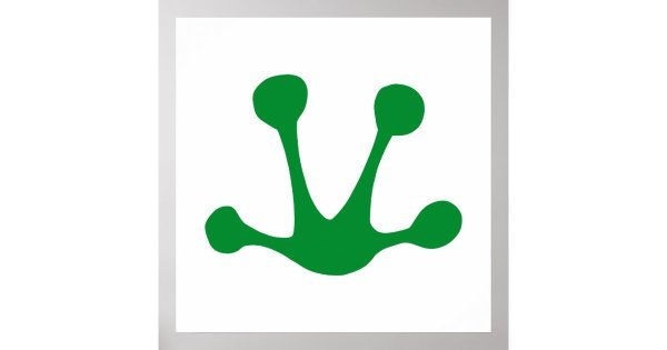 Лягушачья лапка трафарет