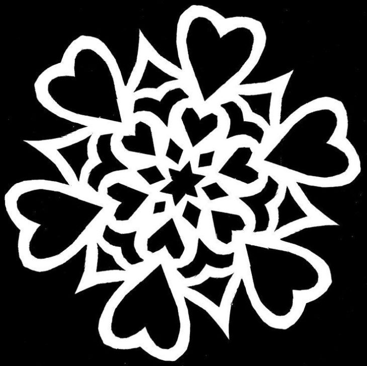 Трафарет «снежинки»