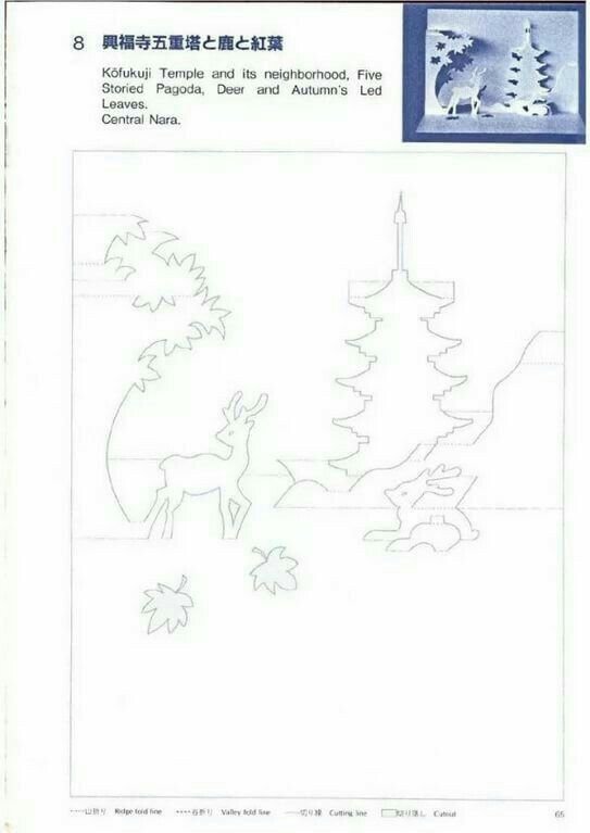 Схема объемной открытки к новому