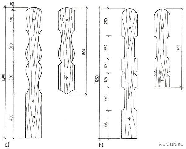 Плоские балясины из дерева своими руками чертежи