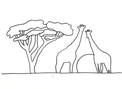 Животные саванны раскраска