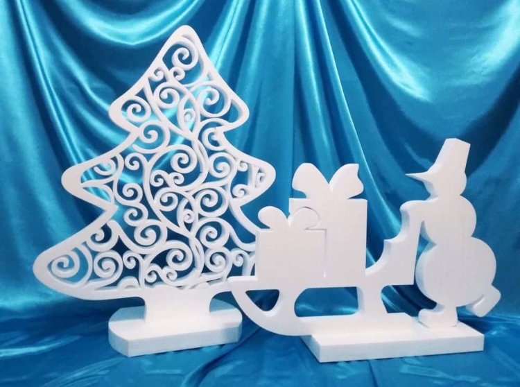 Новогодние фигуры из пенопласта