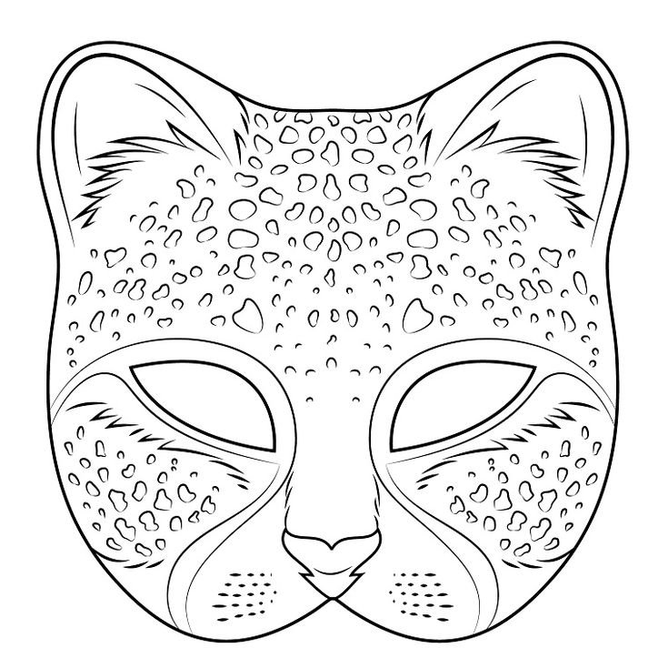 Карнавальные маски раскраски для детей