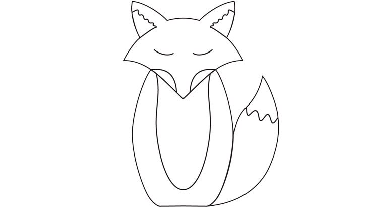 Шаблон лисички для аппликации