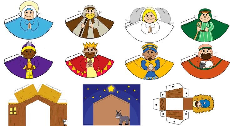Фигурки для вертепа из бумаги