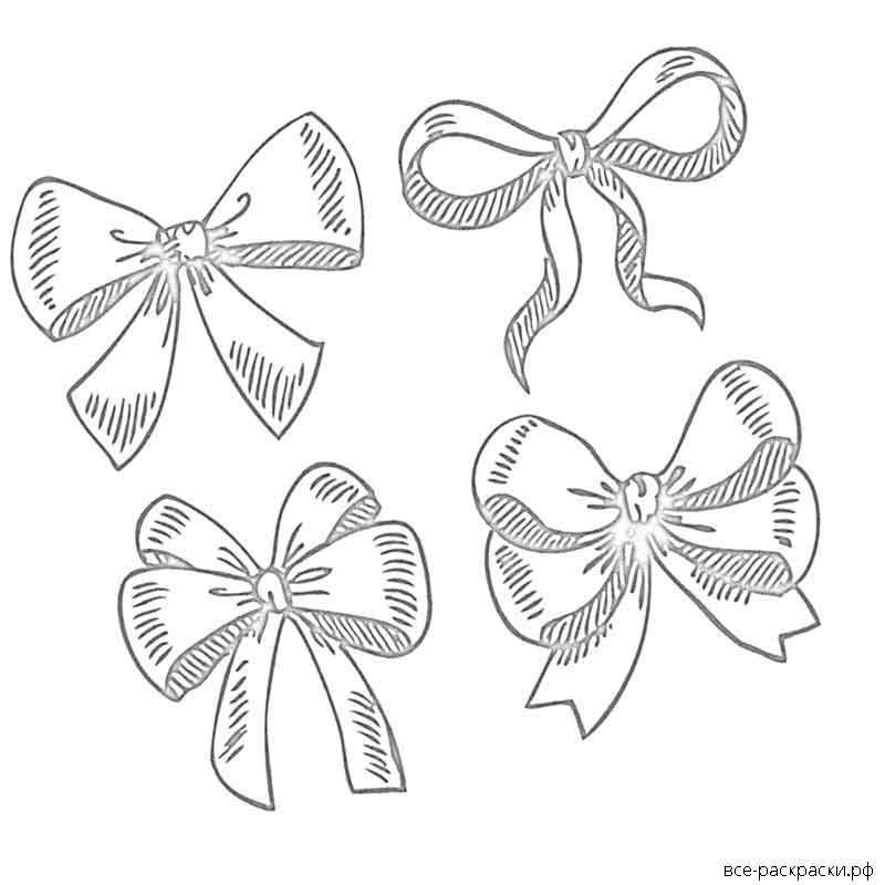 Бант трафарет для вырезания