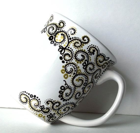 Точечная роспись кружек