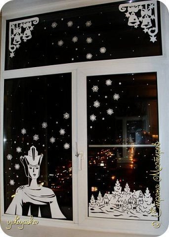 Наклейки на окна Снежная Королева