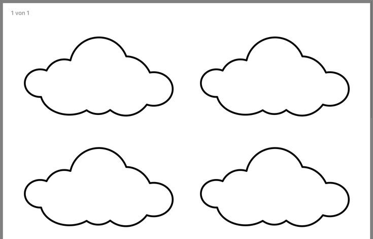 Облако раскраска для детей