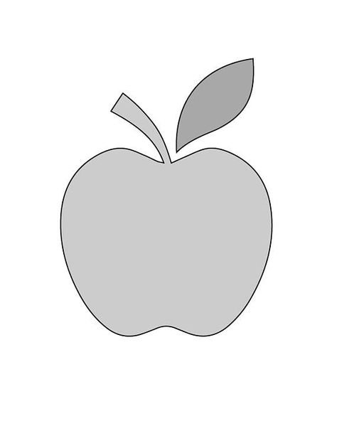 Яблочко трафарет для вырезания