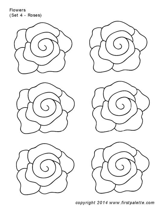 Роза шаблон для рисования