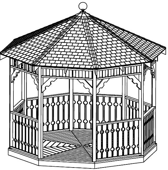 Беседка брусовая Gazebos
