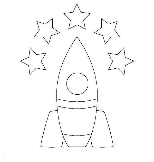 Заготовки для аппликации ракета