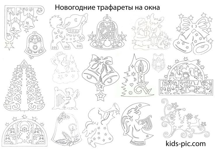 Новогодний орнамент на окна