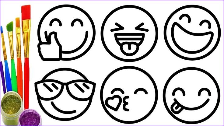 Рисунки смайлики для срисовки