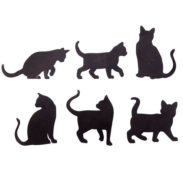 Трафарет кошки на стену