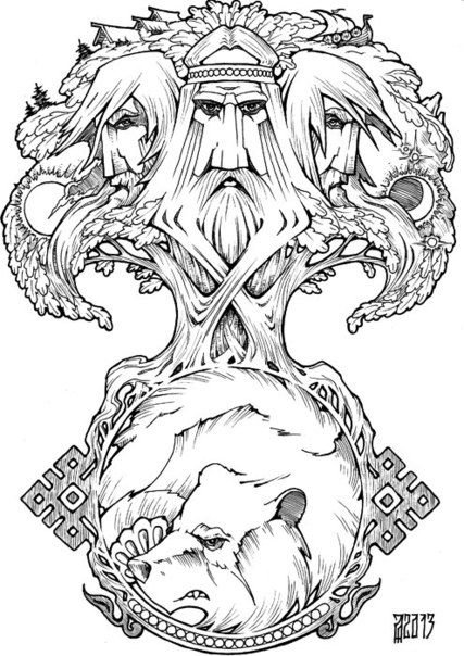 Велес Бог славян эскизы
