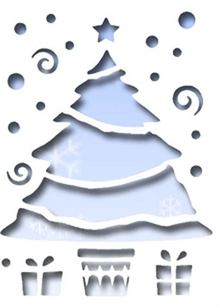 Трафареты для снега на окна