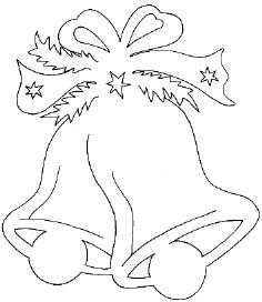 Трафареты на окна колокольчики