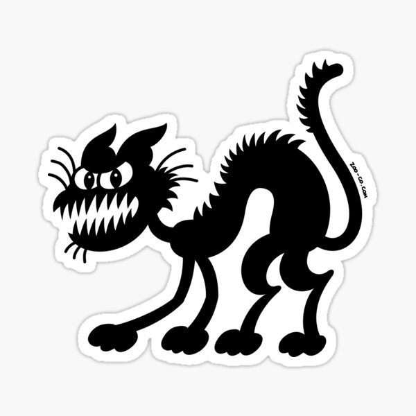 Злой кот силуэт