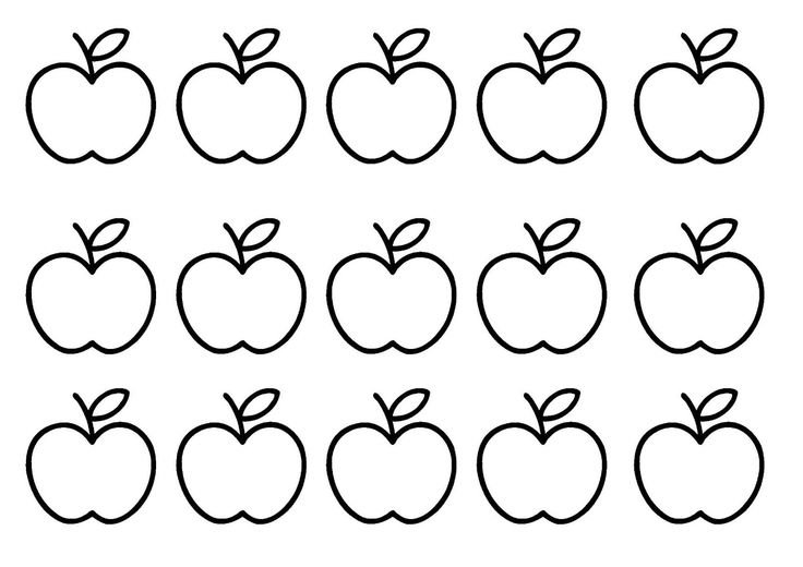 Яблочко раскраска для детей