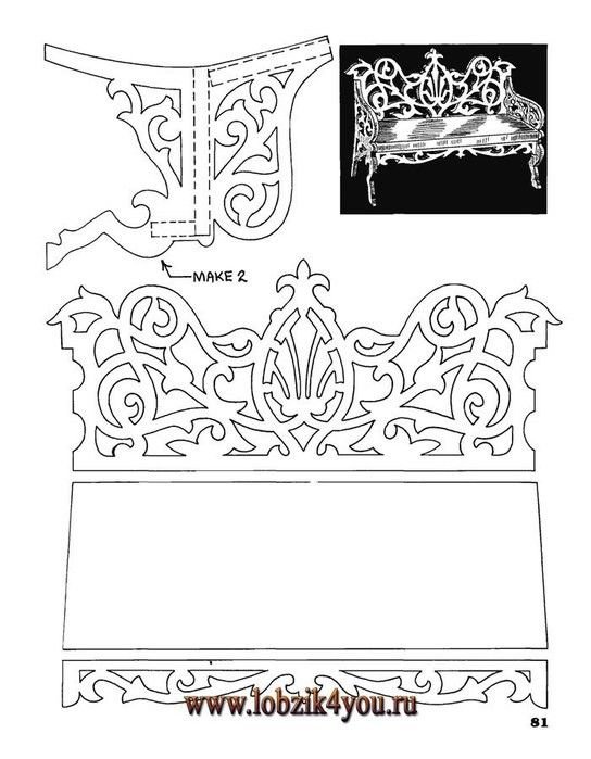 Трафареты для кукольной мебели