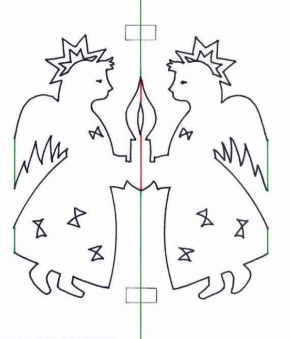 Киригами новогодние схемы