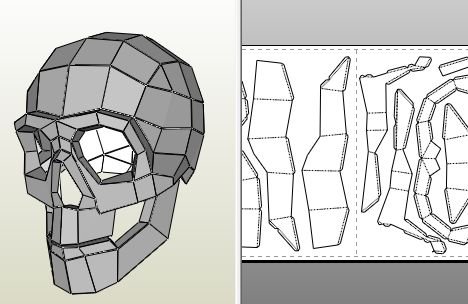 Пепакура череп развертка