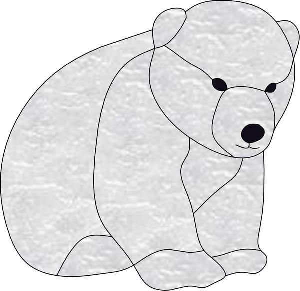 Аппликация белый медведь