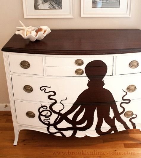 Трафареты для декора комода