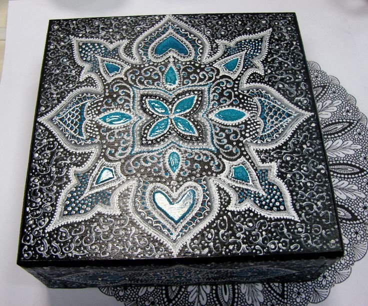 Точечная роспись квадрат