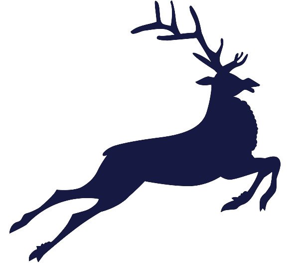 Новогодний олень трафарет