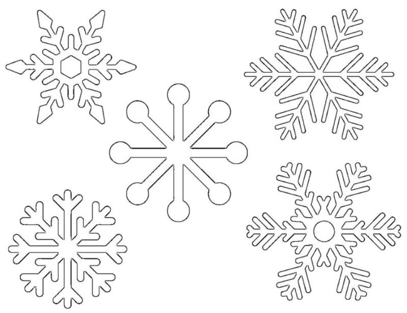 Вытанки снежинки для украшения окна