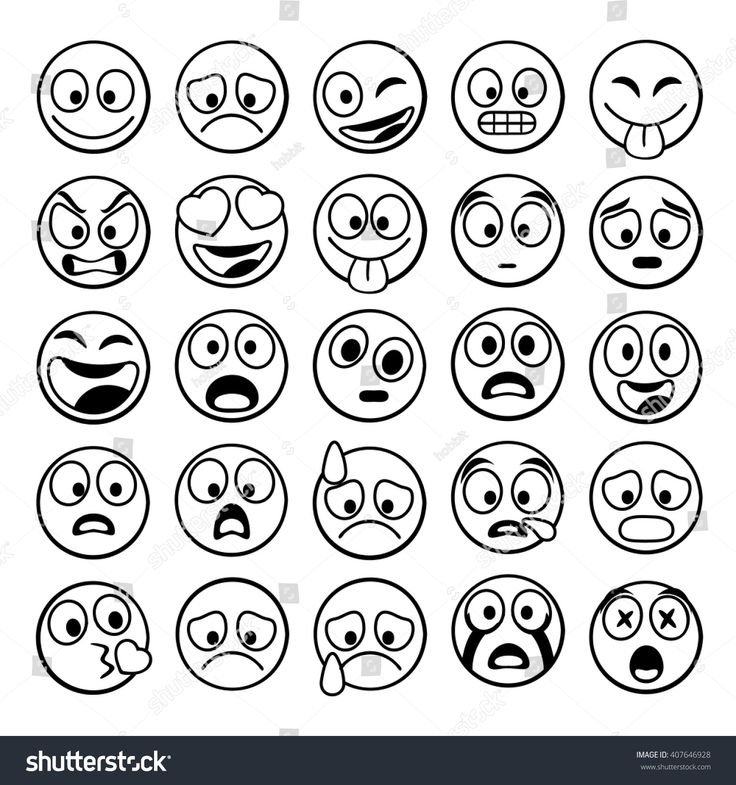 Смайл раскраска