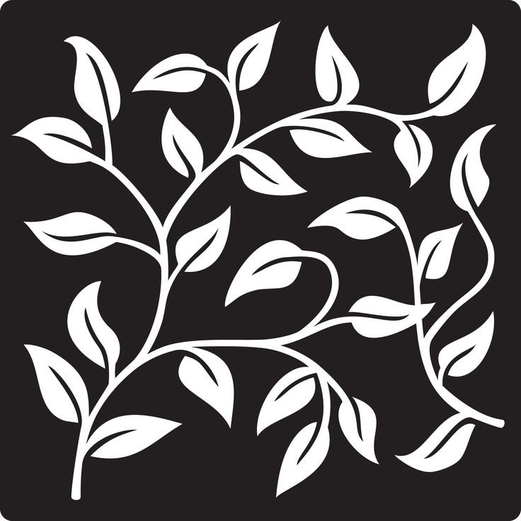 Растительный орнамент трафарет