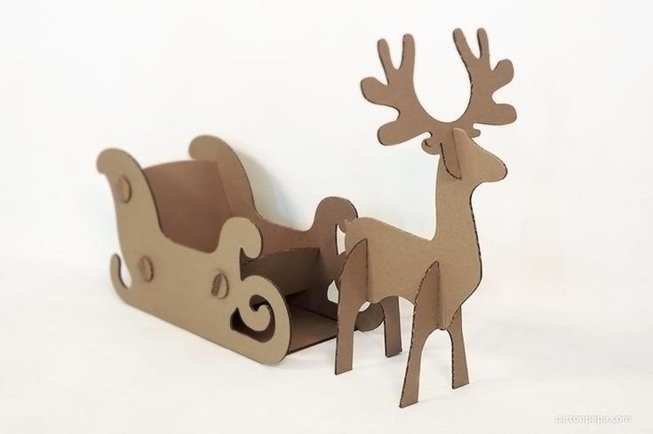 Фигурка оленя из картона